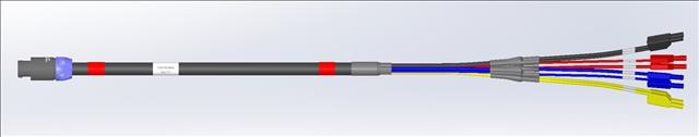 TESTRANO 600 HV cable blk (4m / 13 ft) code red