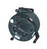 Rugged LC duplex fiber optical cable 50m /165ft (drum) blk