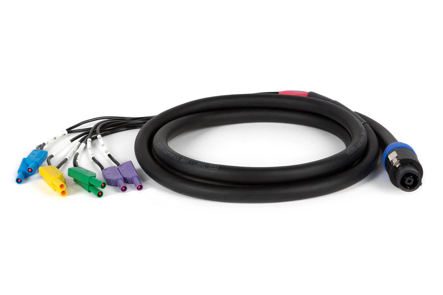 Generator cable Speakon 3 m (yellow, green, violet, blue)
