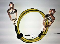 Grounding leads 1m YE/GN