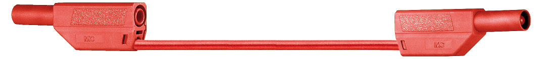 Measurement cable, red 5.5 cm / 2 in 1p 2.5mm2 Si/S plugs